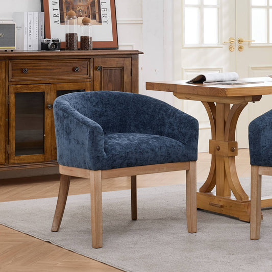 Dining Chair Multiple Color Options Chenille Mid-Century Modern for Dining Room or Kitchen Seating