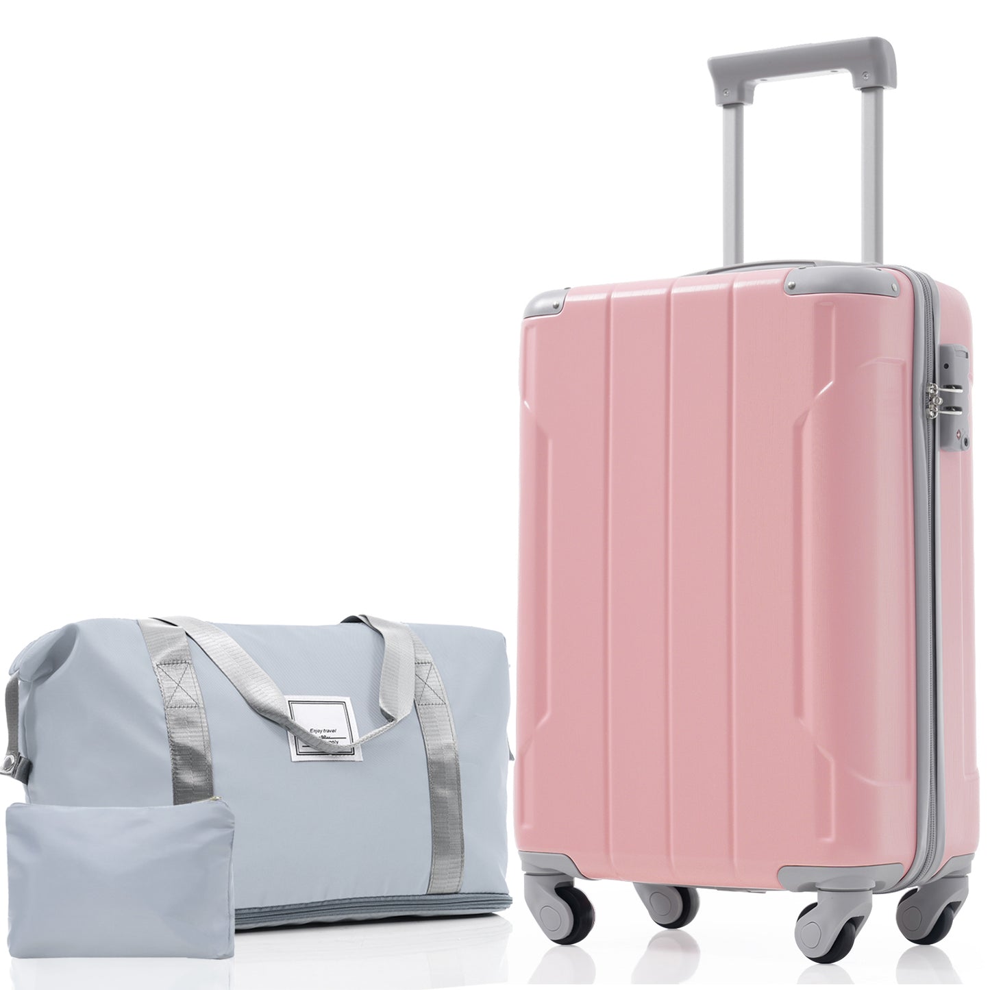 20 Inch Carry On Luggage Set 3 Piece with Spinner Wheels, Lightweight Hardshell ABS Suitcase for Weedend Getaways, Busin