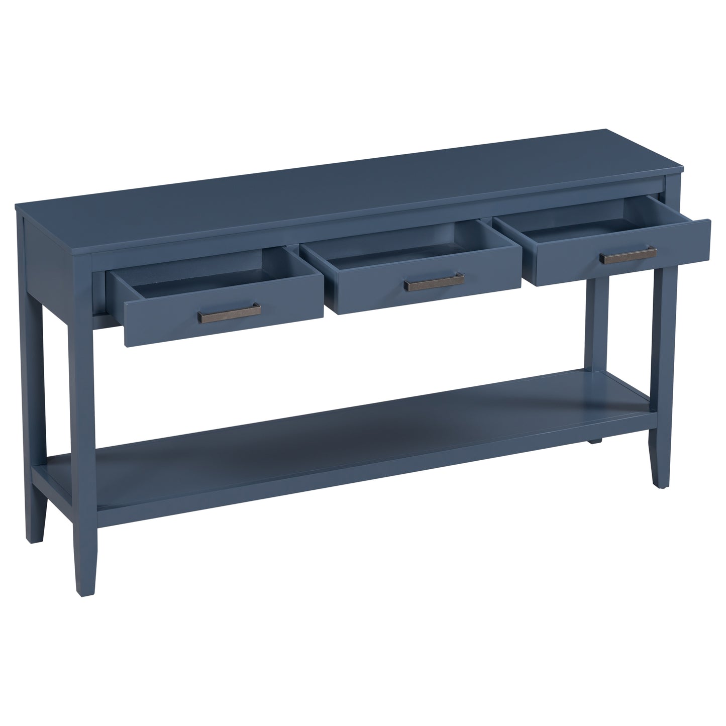 Contemporary 3-Drawer Console Table with 1 Shelf, Entrance Table for Entryway, Hallway, Living Room, Foyer, Corridor