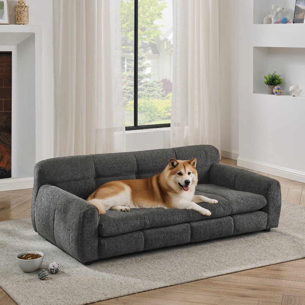 Modern and Fashionable Linen Fabric Durable Elevated Dog Sofa Bed