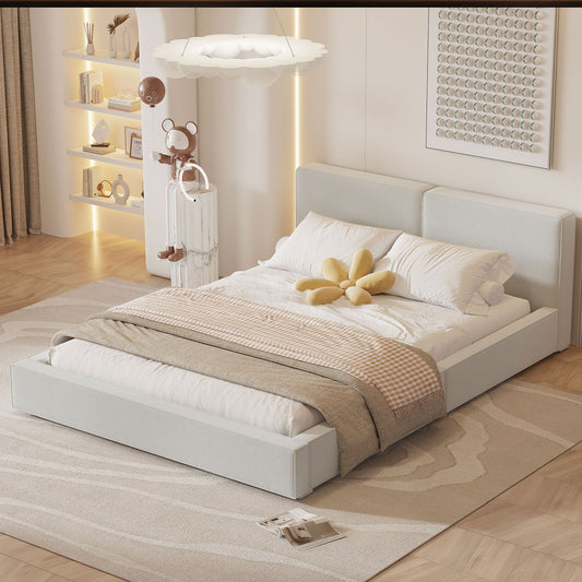 Platform Bed Multiple Color Options Velvet Modern with Bedroom Frame for Bedroom or Guest Room