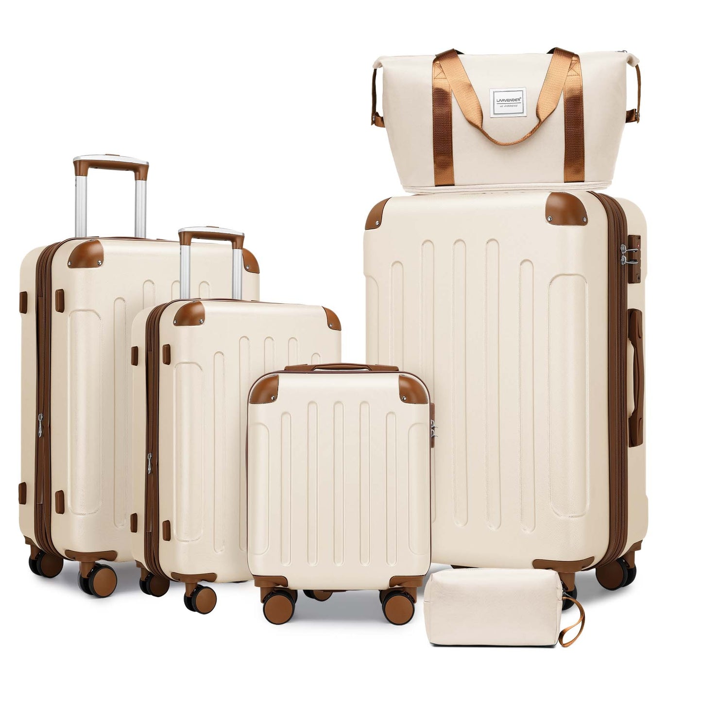 Luggage Sets 6 Piece with Duffel Bags, Hardside Expandable Suitcases with Spinner Wheels TSA Lock