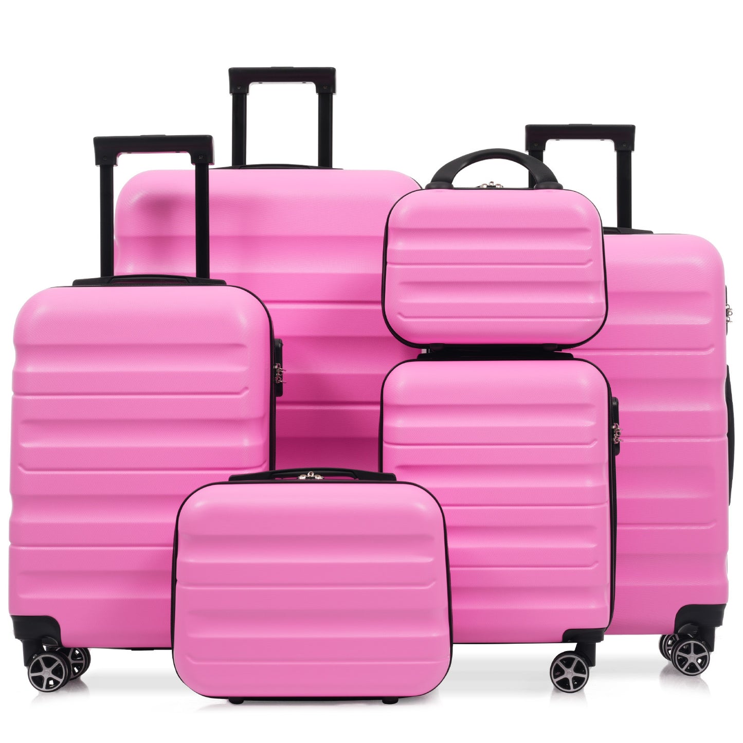 6-Piece ABS Hardshell Luggage Set with Dual Spinner Wheels