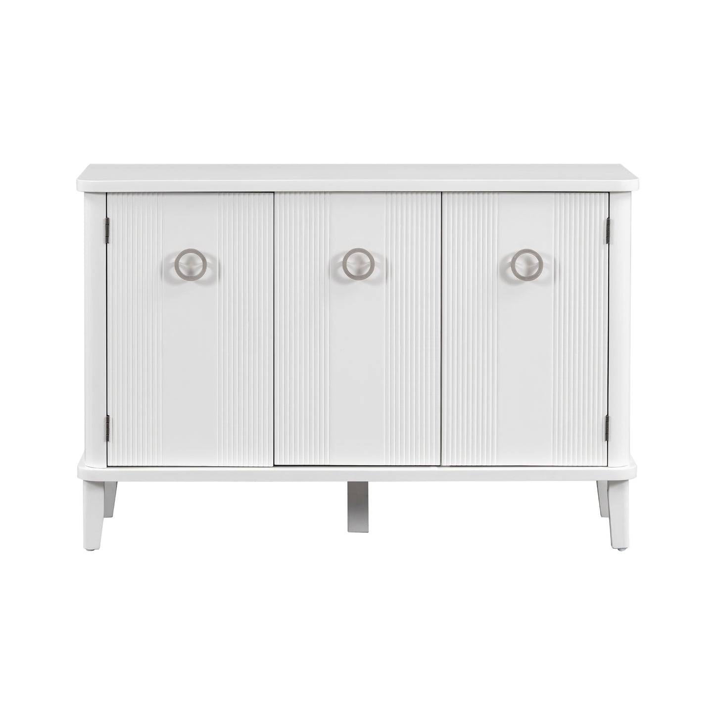 Simple and Atmospheric Solid Wood Veneer Fraxinus Mandschuric Cabinet with Three Acacia Solid Doors,Adjustable, Suitable for Study, Corridors,and Entrances.