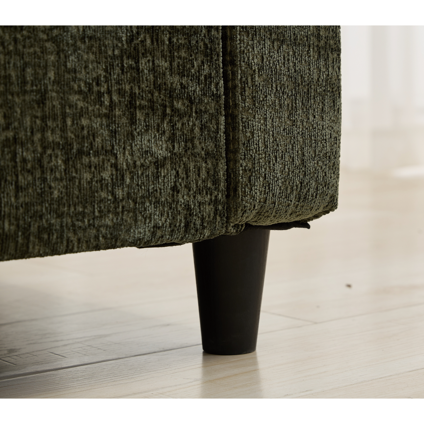Modular Sectional Couch with Storage Ottoman, U Shaped Sofa, Storage Ottoman,Minimalist ,Convertible Modular Sofa,Chenille ,Upholstered,6 Seat,Living Room,   Green