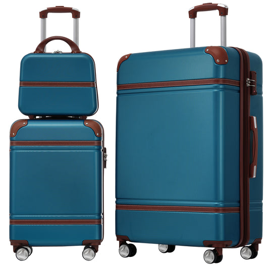 Luggage Set Blue ABS for travel organization