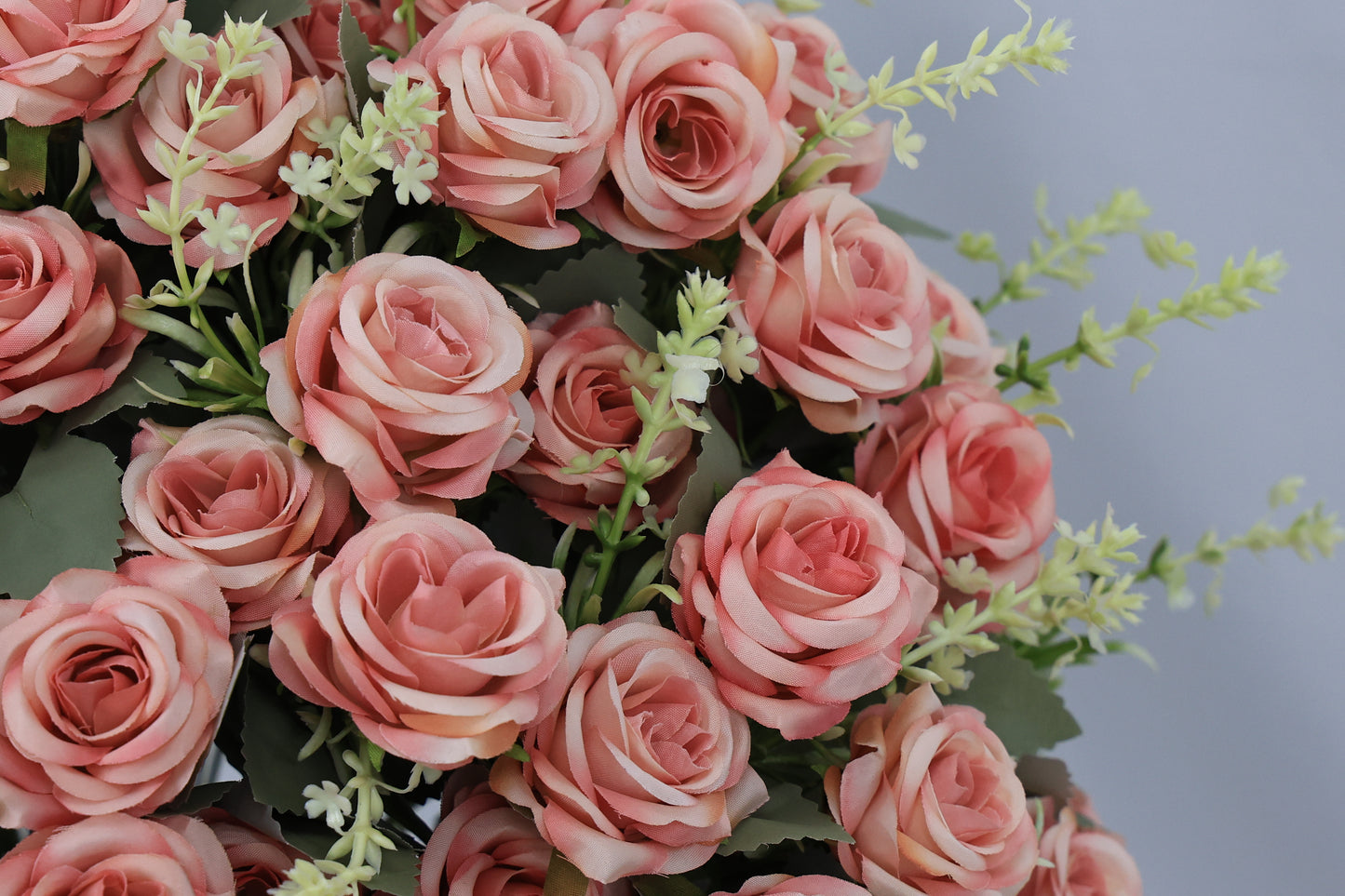 24-Inch Artificial Rose Decoration UV Resistant, Lifelike Faux Floral Plants Suitable for Indoor &