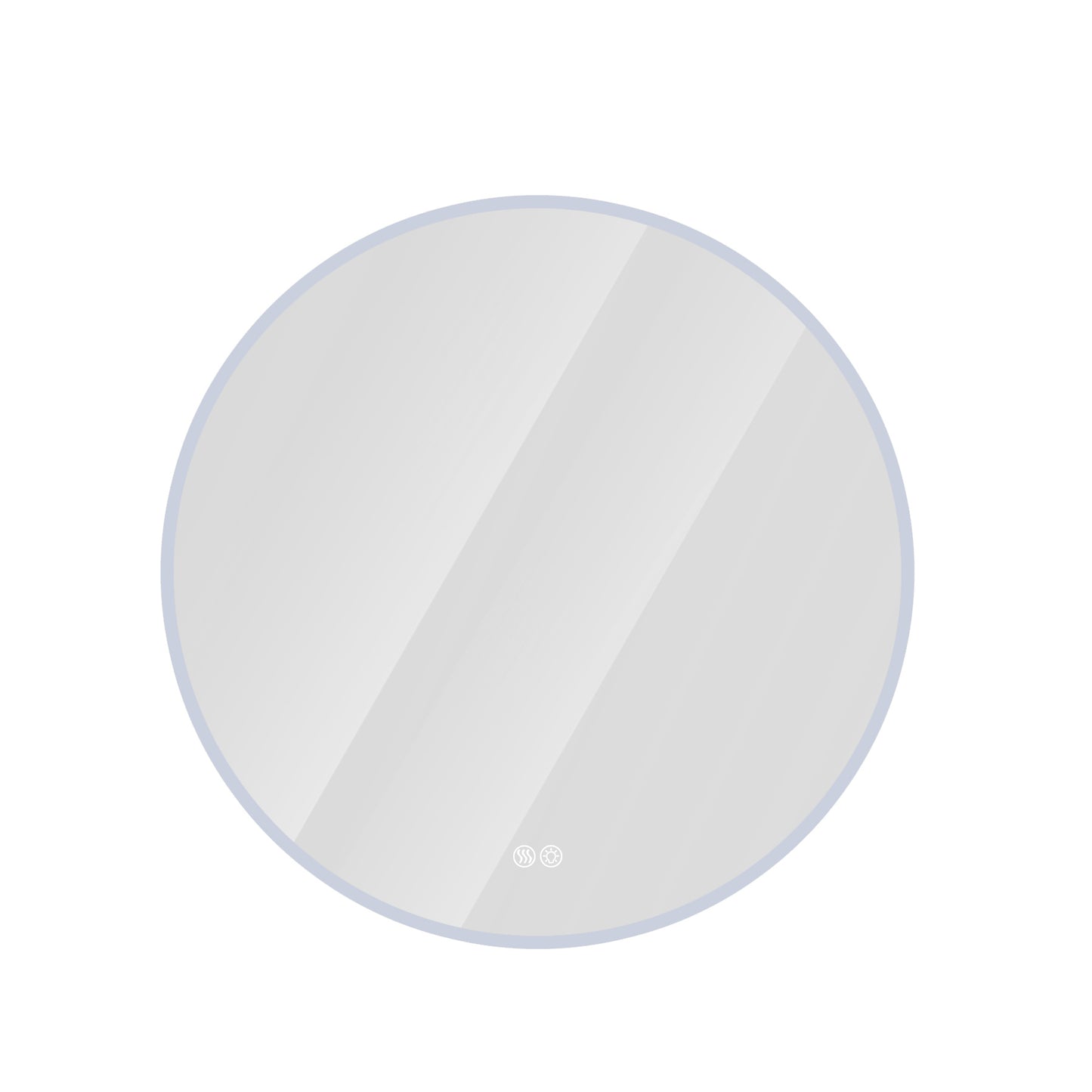 32'' LED Round Wall-Mounted Mirror, Anti-Fog, 3 Color Temperature Adjustable & Dimmable Light, Makeup Mirror for Bedroom & Bathroom, Smart Mirror for Modern Home Decor
