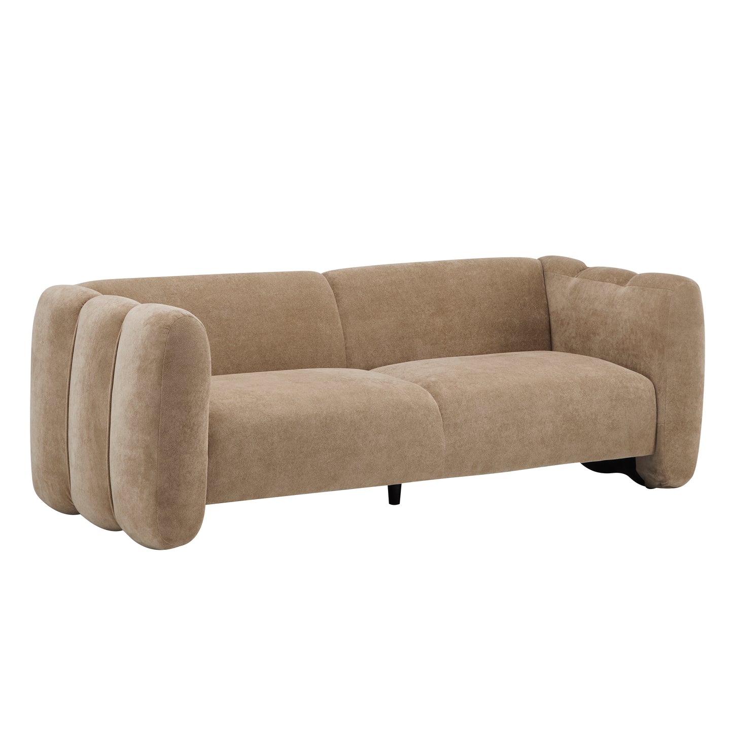 83" Wave Design 3-Seater Sofa – Modern Upholstered Curved Couch for Living Room, Bedroom, Apartment & Office