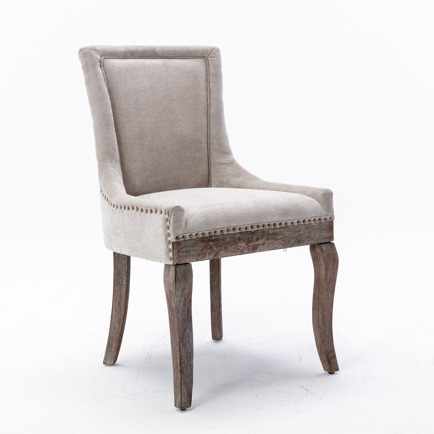 Ultra Side Dining Chair with Thickened Fabric and Bronze Nail Head, Set of 2