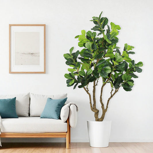 7FT Artificial Plant Plastic Green 1-piece set for Home, Office and Décor Display
