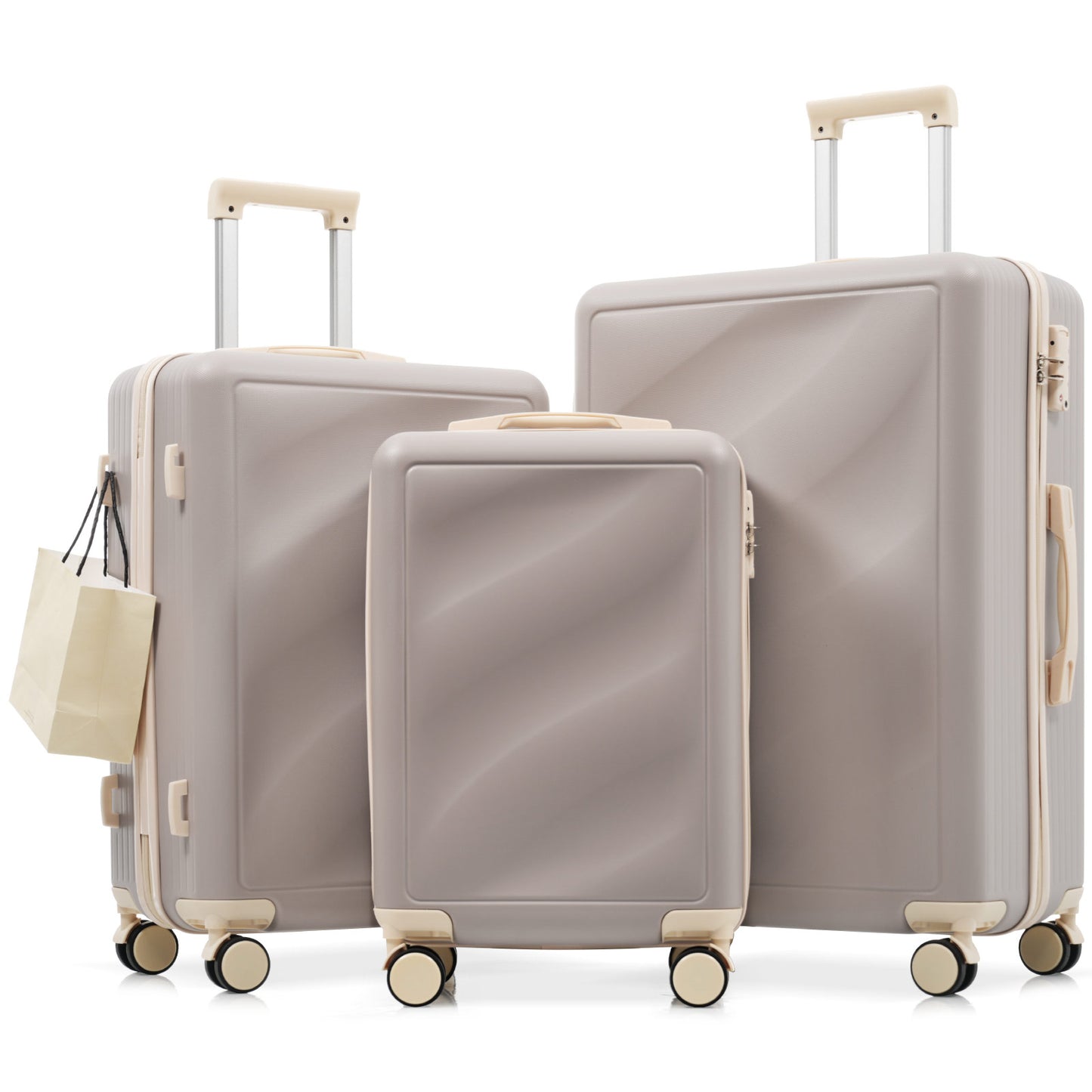 Luggage Set 3 Piece, Lightweight Durable ABS Suitcases with Spinner Wheels and TSA Lock,