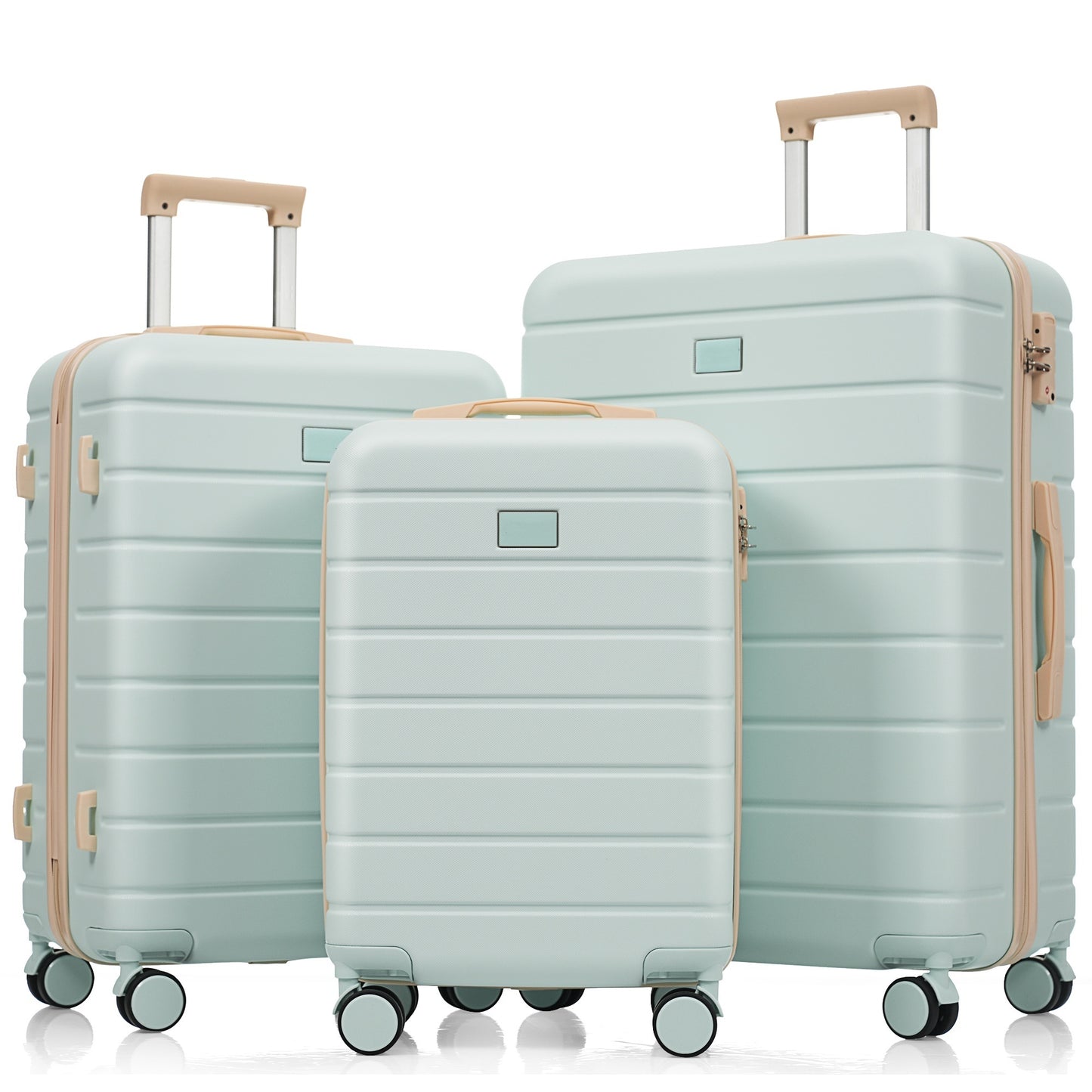 Premium ABS Travel Luggage Set, 3-Piece TSA Lock Suitcase Ensemble with 20
