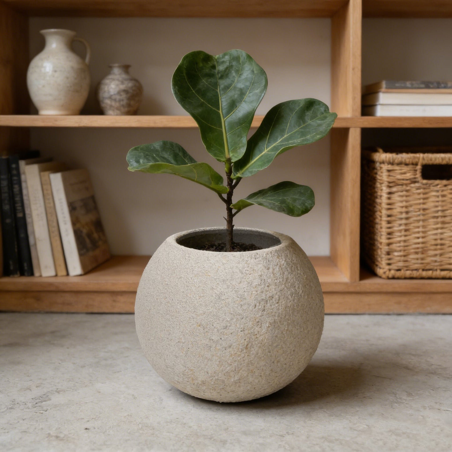 17.1' Dia x 15.35''H Magnesium Oxide  Round Planters for Indoor and Outdoor Plants, Plant Pot with Drainage Holes for Home Garden Patio