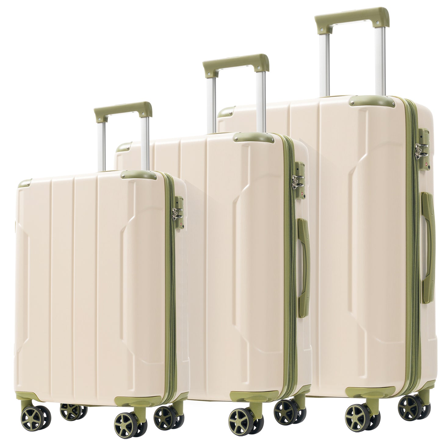 Luggage Sets 3 Piece, Expandable Hard shell ABS Suitcases with Double Spinner, Travel luggage