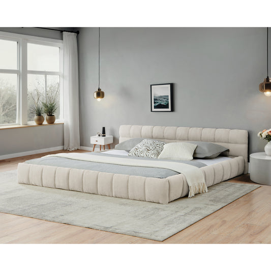 Platform Bed California King Multiple Color Options Foam Modern with Headboard for Bedroom or Guest Room