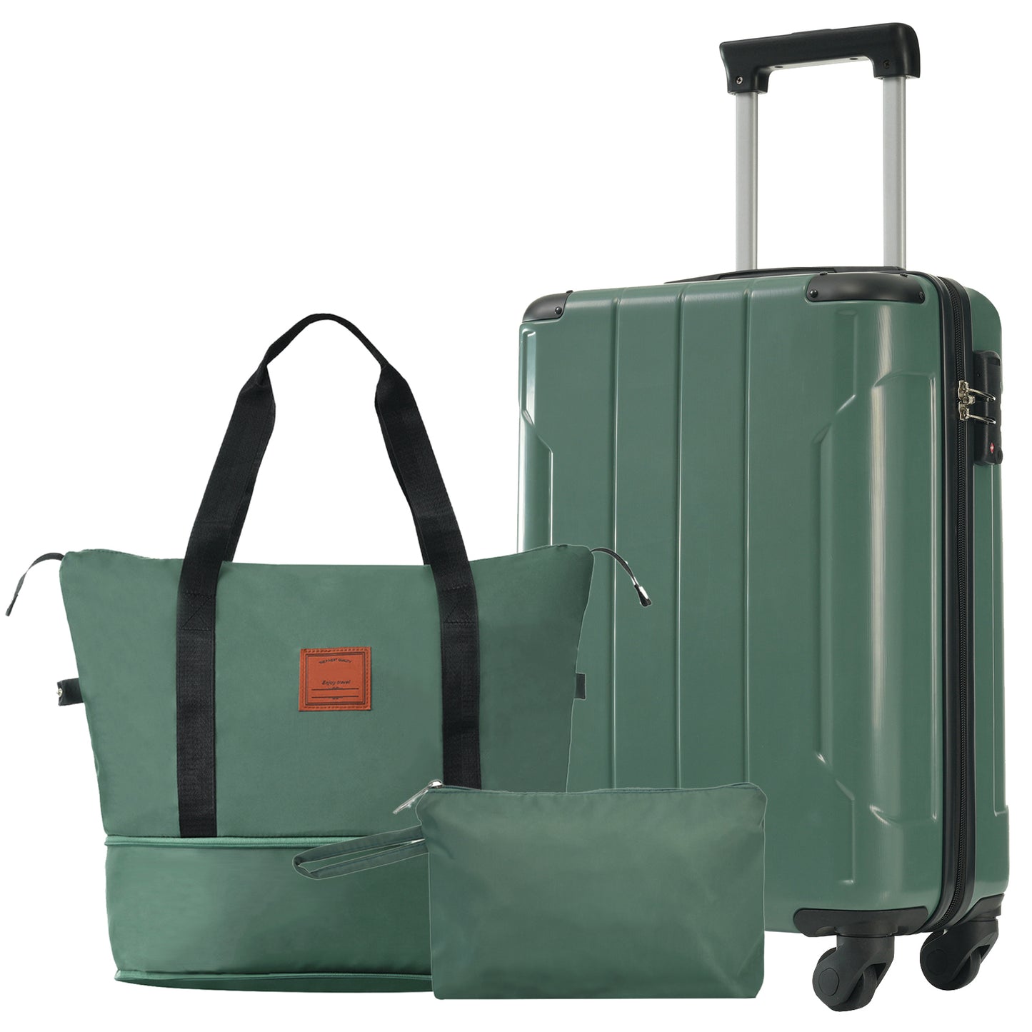 20 Inch Carry On Luggage Set 3 Piece with Spinner Wheels, Lightweight Hardshell ABS Suitcase for Weedend Getaways, Busin