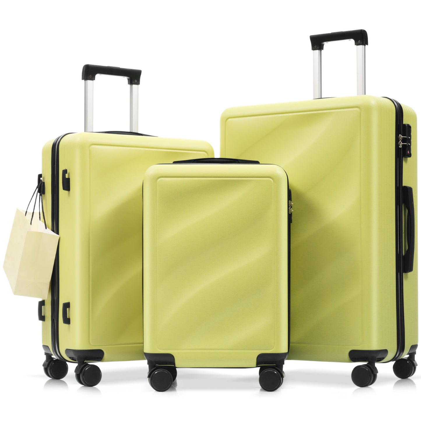 Luggage Set 3 Piece, Lightweight Durable ABS Suitcases with Spinner Wheels and TSA Lock,