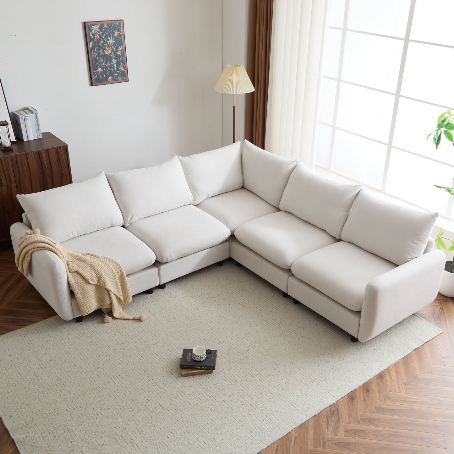 Modular Sectional Sofa Couch – Modern Upholstered Convertible Sofa with Flexible Configurations for Living Room Seating