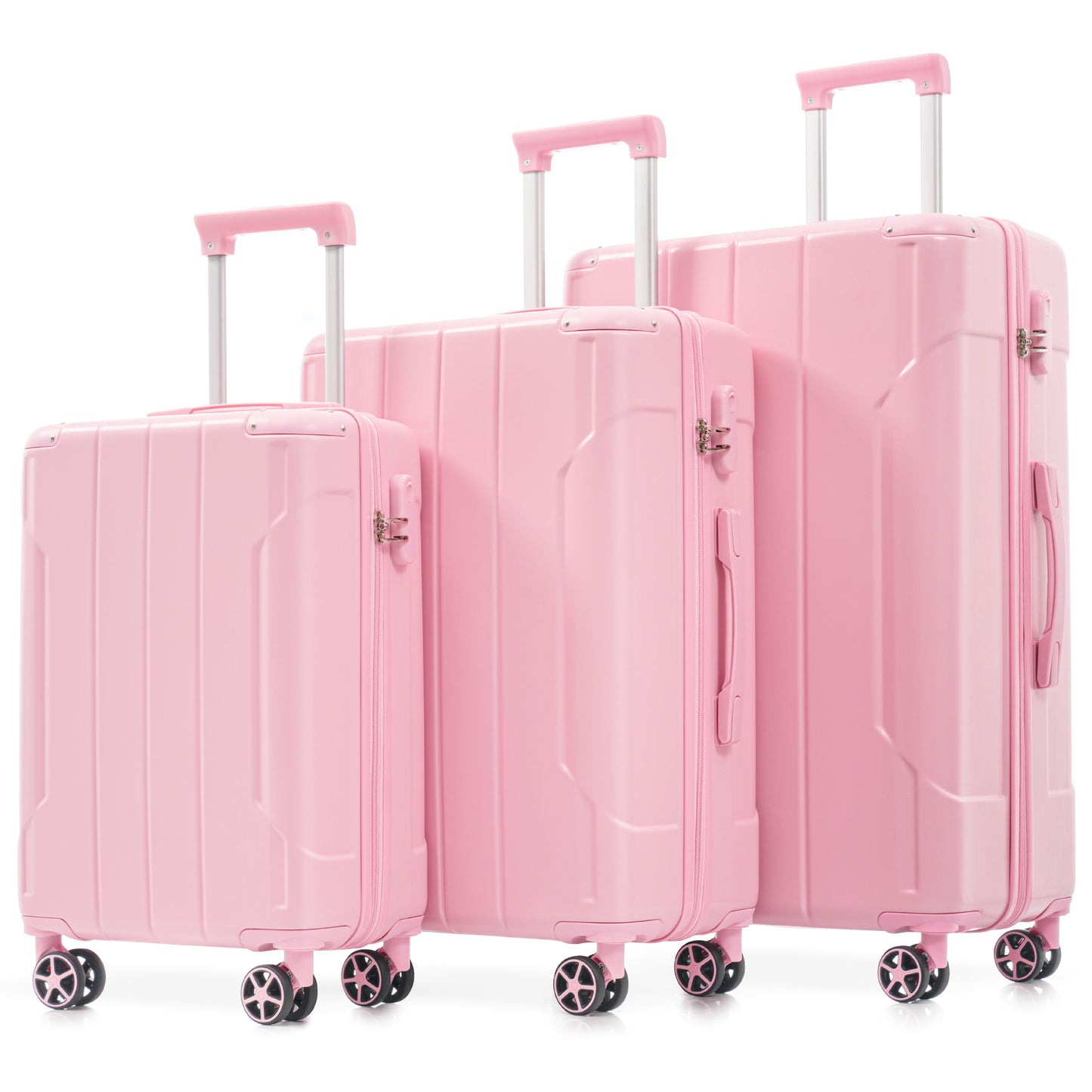 Luggage Sets 3 Piece, Hard shell ABS Lightweight Durable Suitcases with Double Spinner Wheels