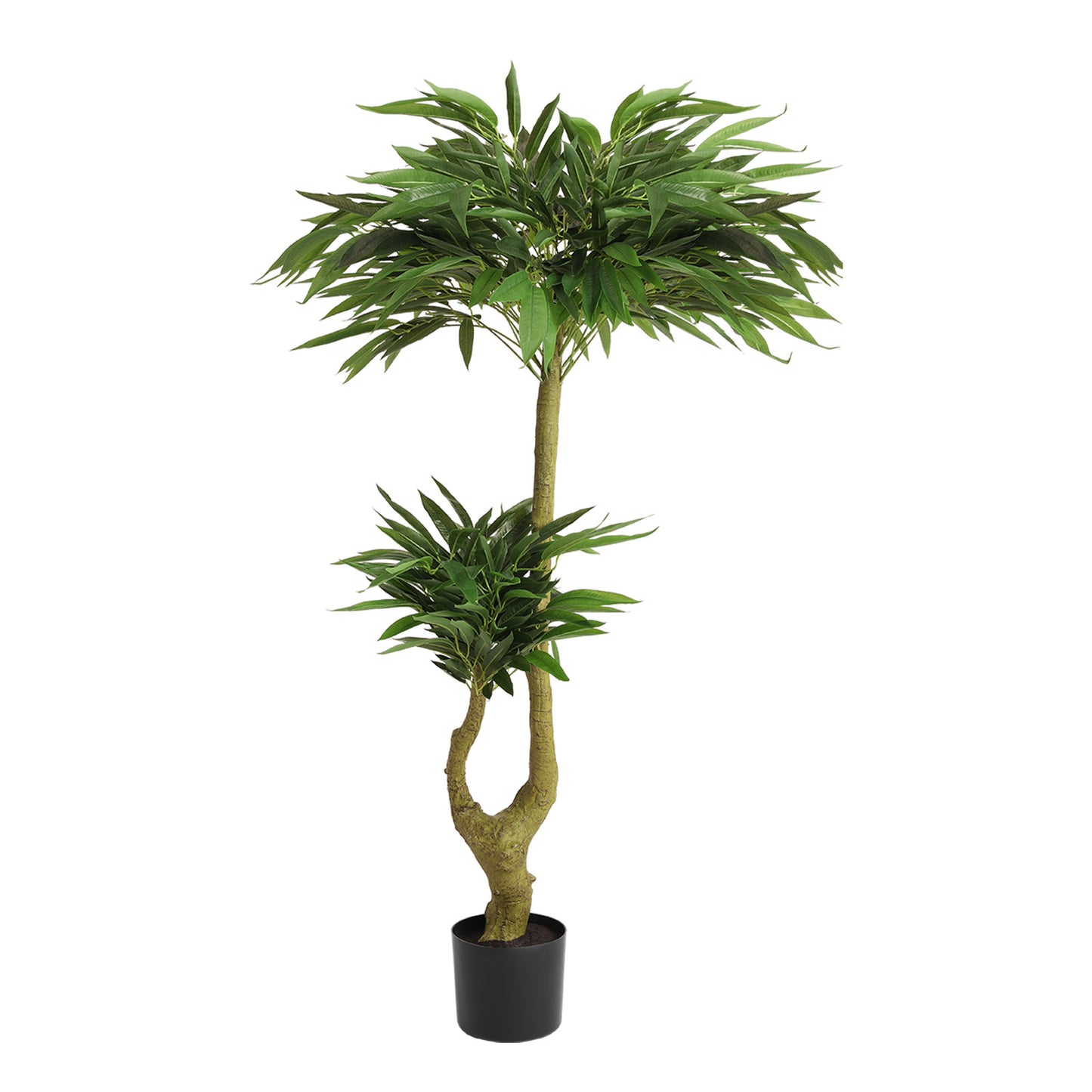 Artificial Dracaena Tree Indoor Faux Greenery Plant for Decoration, Green Plastic, 150cm