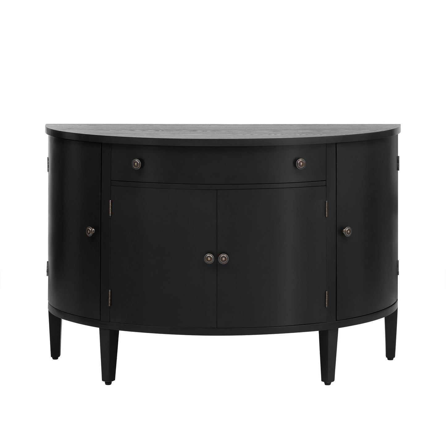 Curved Design Storage Cabinet made of Fraxinus Mandschuric Solid Wood Veneer, Adjustable Shelves, Suitable for Corridors, Entrances and Study.