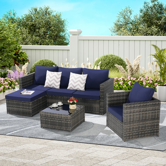Outdoor Patio Seating Set 3-piece set with Cushions for Patio, Garden and Outdoor Lounge Areas
