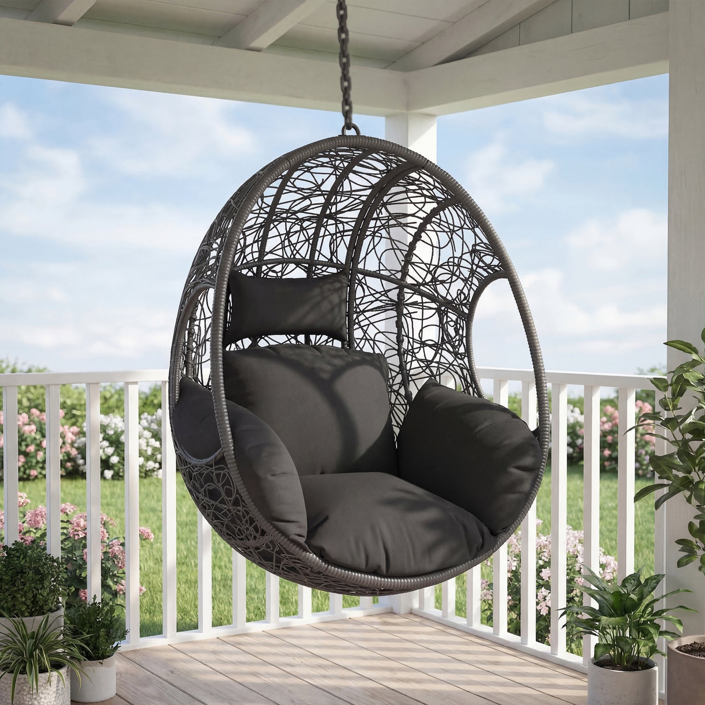 Heavy Duty Outdoor Wicker Swing Egg Chair - Seat Part Only