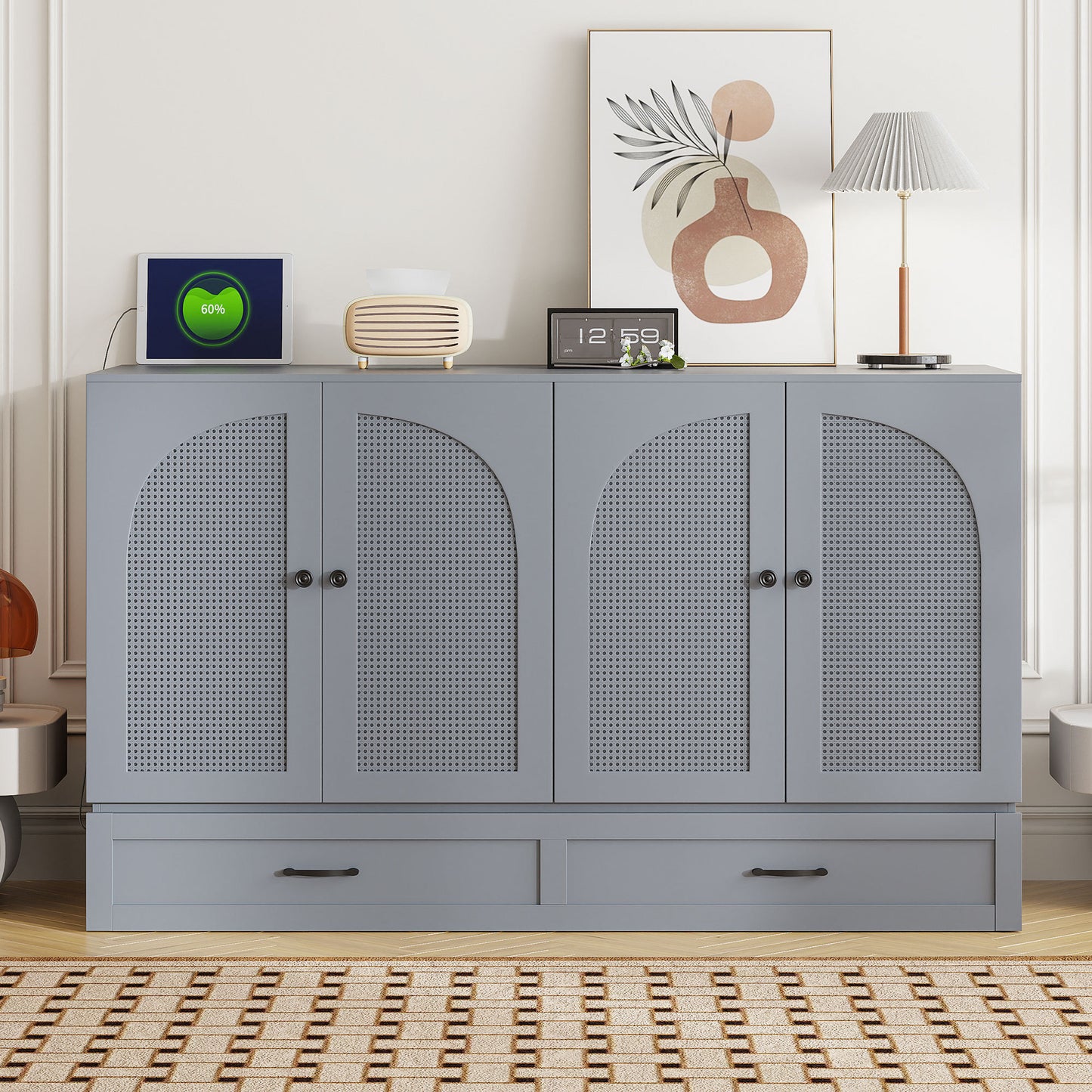 Queen Size Murphy Bed with Large Drawers