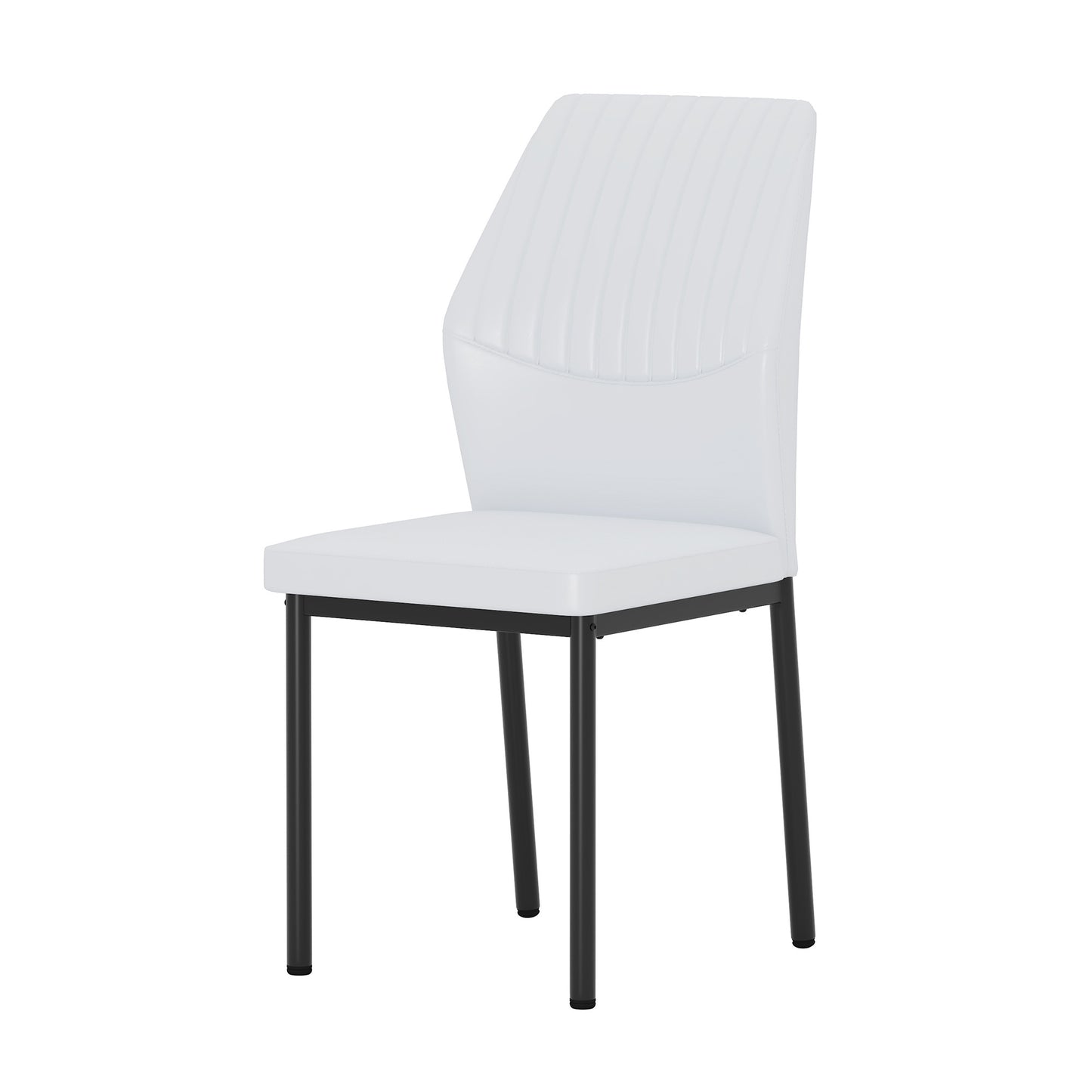 Modern PU Leather Dining Chair – High Resilience Upholstered Chair with Metal Legs, Luxury Kitchen & Dining Seating