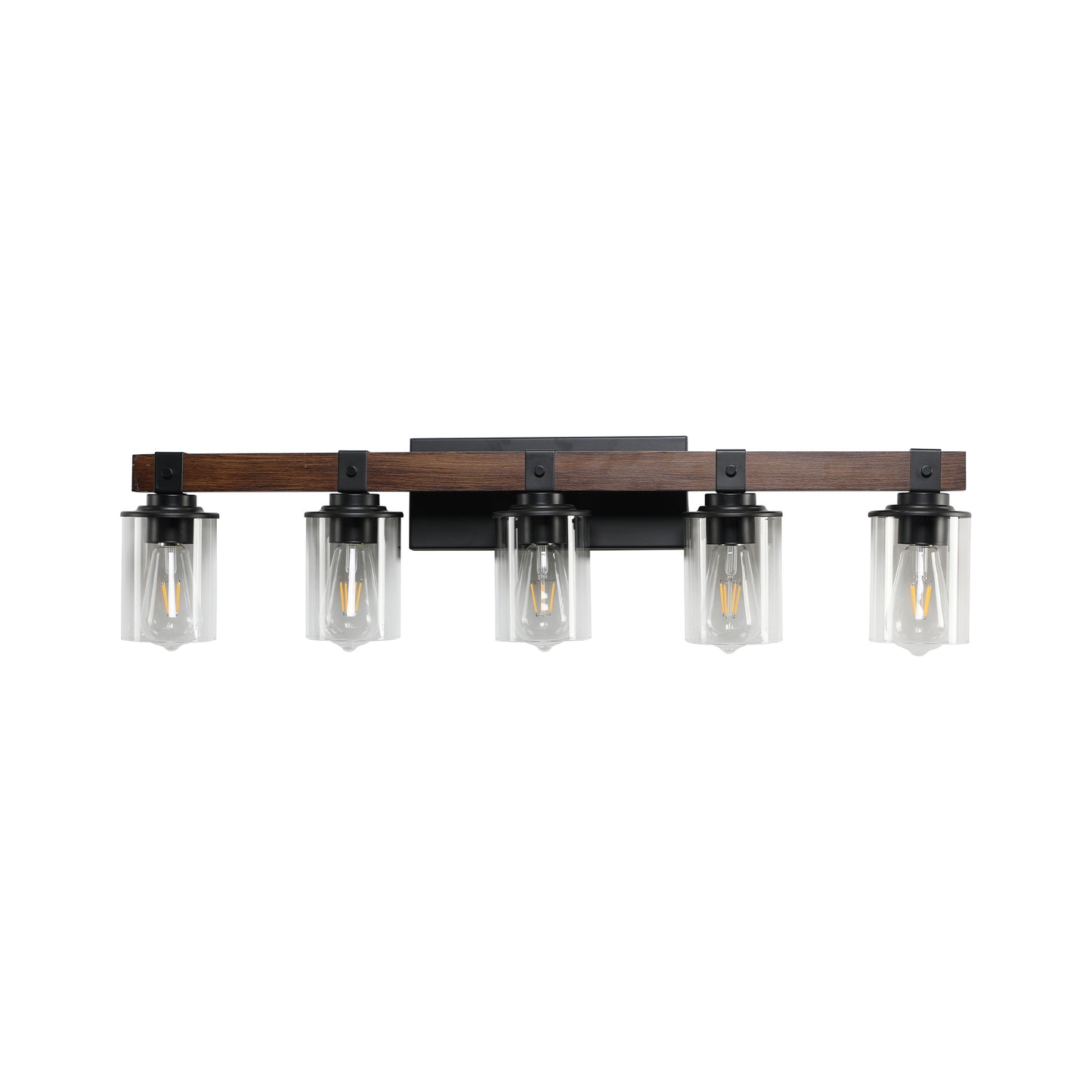 (Same as W1340P155972/L1015-5) 5-Lights Farmhouse Vanity Lights Fixture Rustic Bathroom Light Fixture Bathroom Sconce(Without Bulbs)