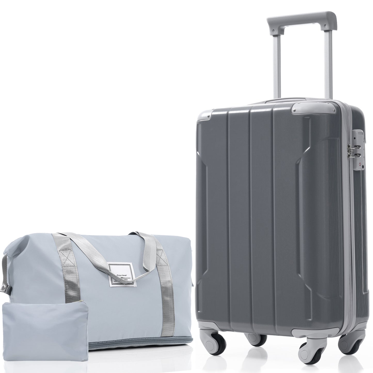 20 Inch Carry On Luggage Set 3 Piece with Spinner Wheels, Lightweight Hardshell ABS Suitcase for Weedend Getaways, Busin