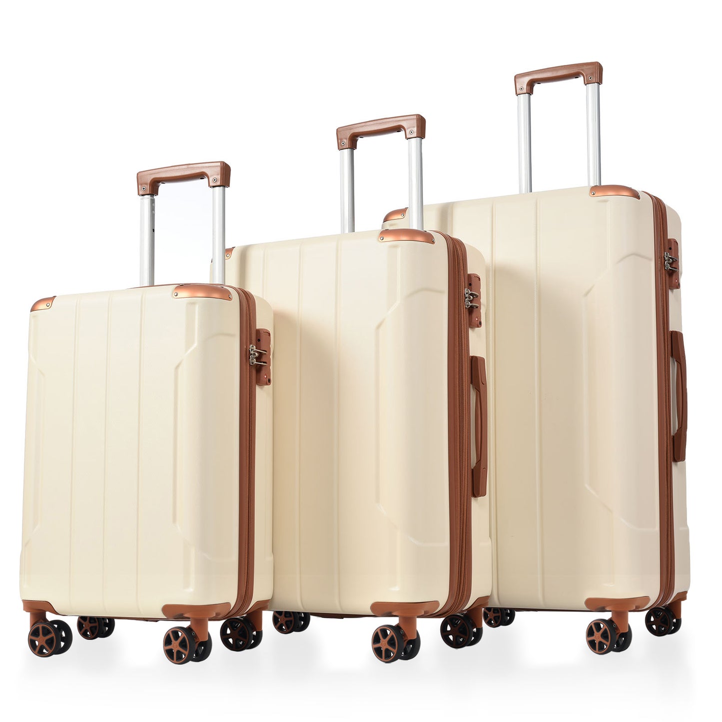 Luggage Sets 3 Piece, Expandable Hard shell ABS Suitcases with Double Spinner, Travel luggage