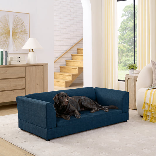Pet Bed Multiple Color Options Foam Modern with Storage and Backrest for Bedroom or Guest Room