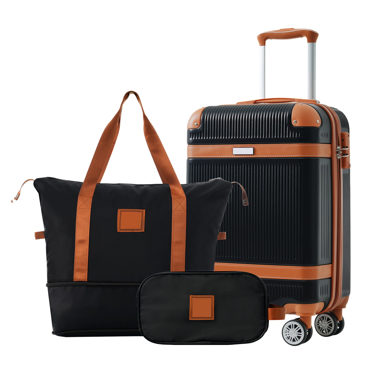 Hardshell Luggage Set 3-Piece, 20 Inch Carry-On Suitcase with Spinner Wheels TSA Lock, Lightweight Durable ABS for Trave