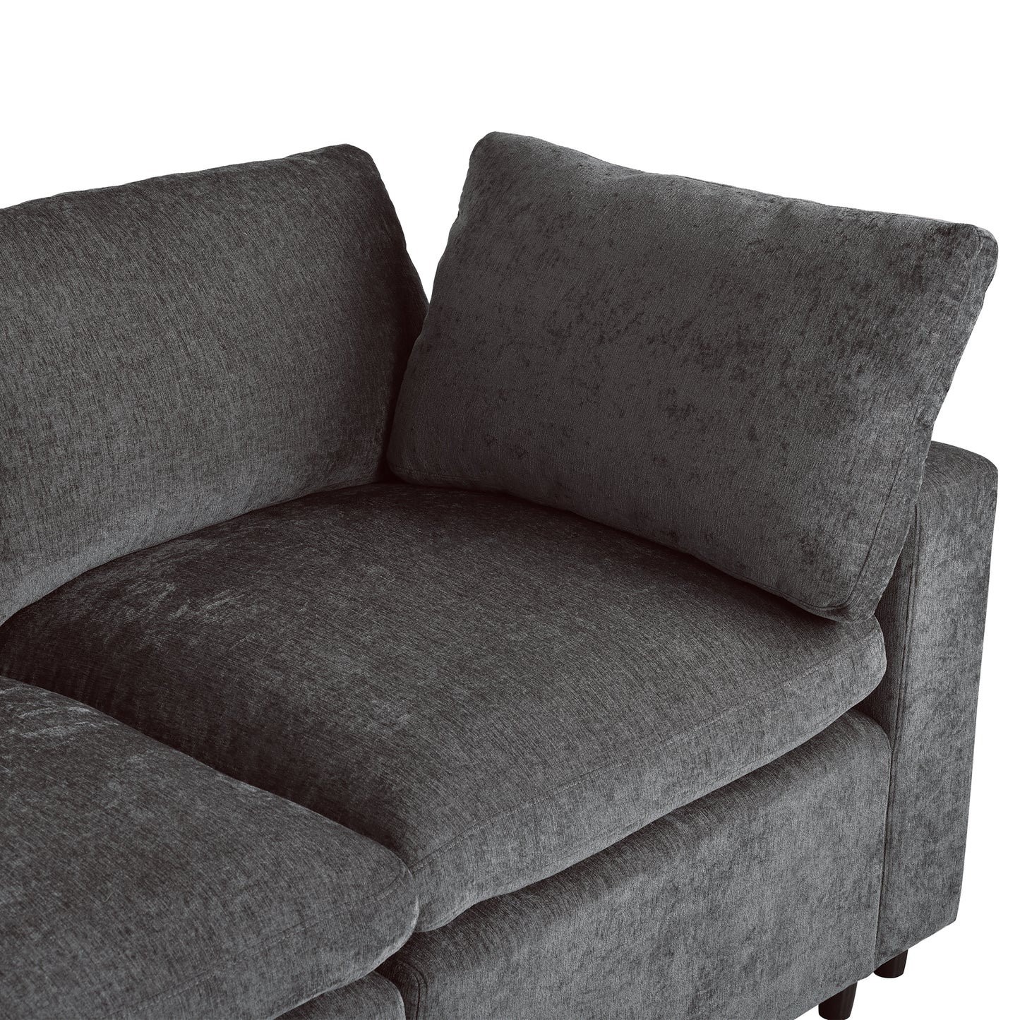 Upholstered Modular Sofa with  with Storage Space, USB Charge Ports,Wireless Charging and Built-in Bluetooth Speaker in Arm,Sectional sofa for Living Room Apartment.[old sku:WY000317AAE]