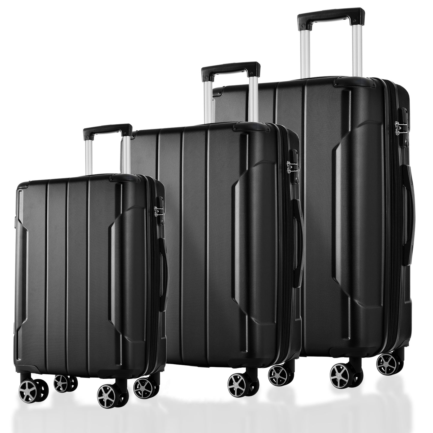 Luggage Sets 3 Piece, Expandable Hard shell ABS Suitcases with Double Spinner, Travel luggage