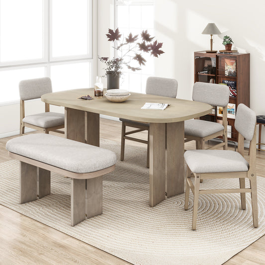 Dining Table Set Rubber Wood for dining room and kitchen seating