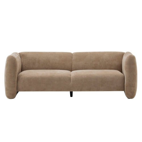 83" Wave Design 3-Seater Sofa – Modern Upholstered Curved Couch for Living Room, Bedroom, Apartment & Office