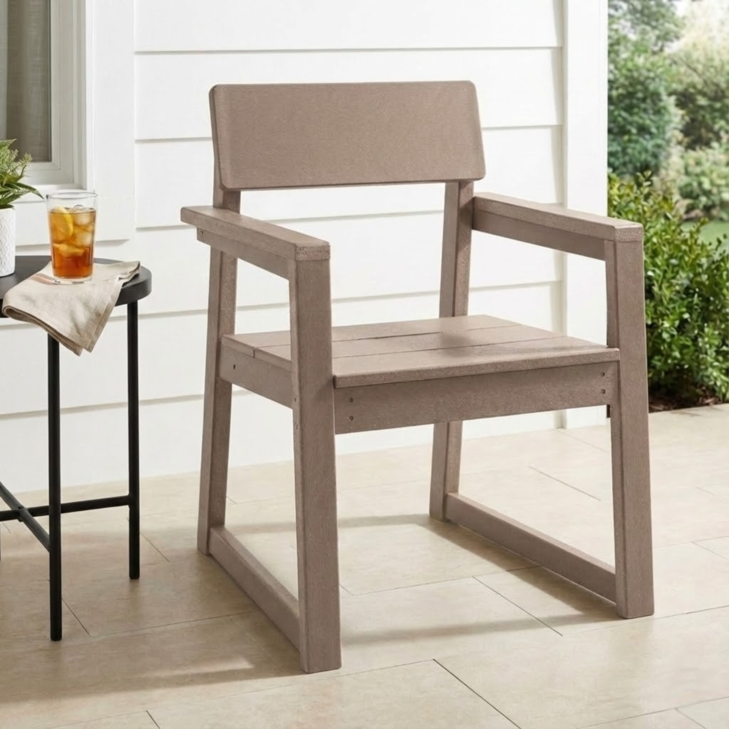 HDPE outdoor & garden Armchairs with backres Modernist Designt chairs