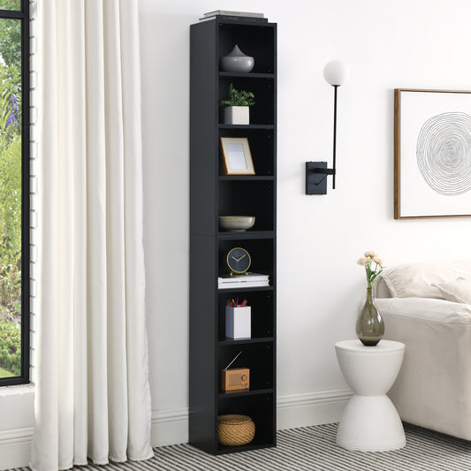 Media Storage Cabinet MDF with Storage and Adjustable Design for Living Room or Entryway