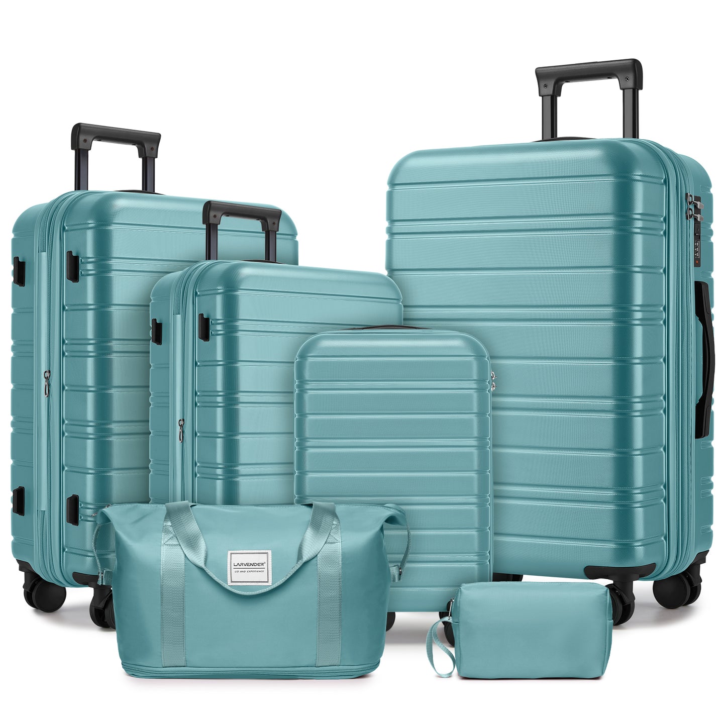 Luggage Sets 6 Piece with Duffel Bags, Hardside Expandable Suitcases with Spinner Wheels,