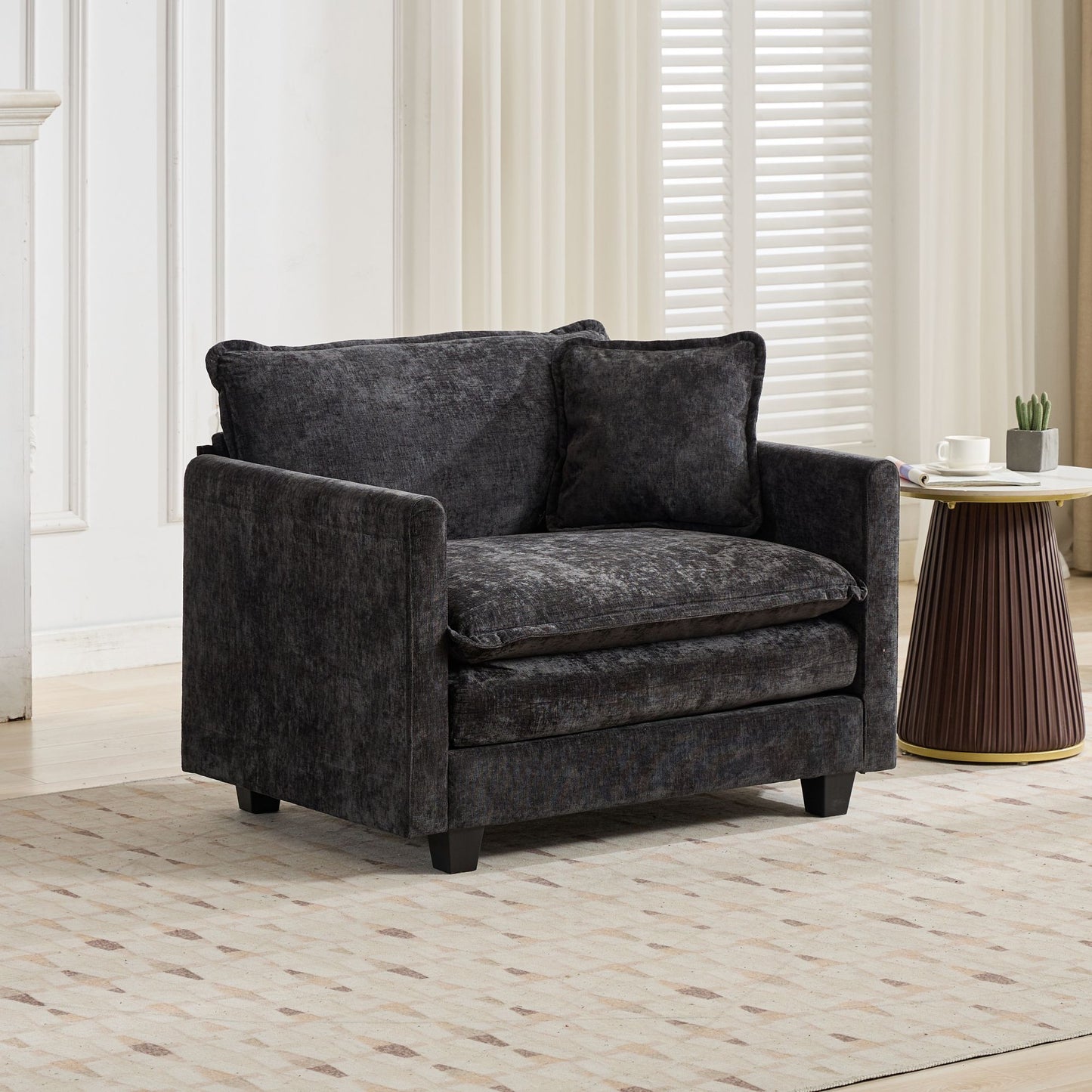 Cloud Sofa Modern Sectional Couch, Comfy Double Layer Upholstered Seat Cushion, Breathable Chen