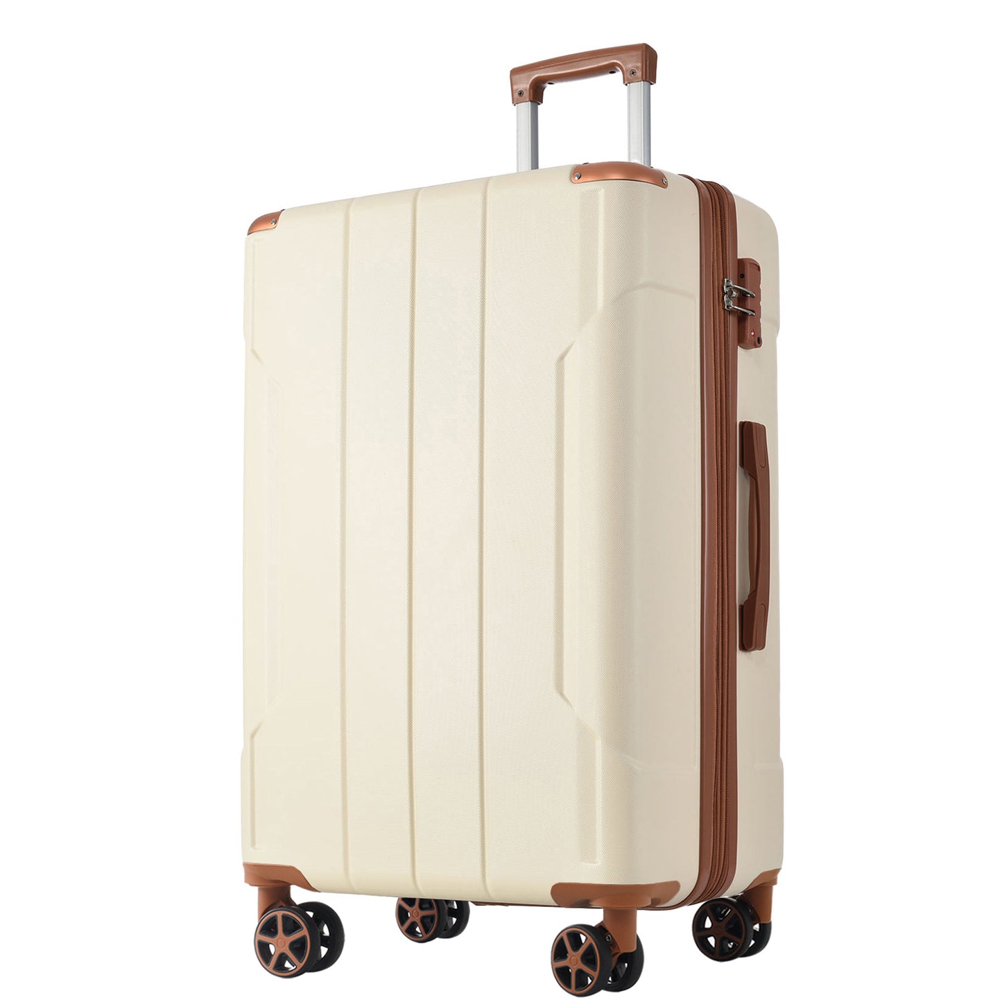 Hardshell Luggage, Lightweight Durable ABS Suitcases with Double Wheels, Expandable Checked Travel