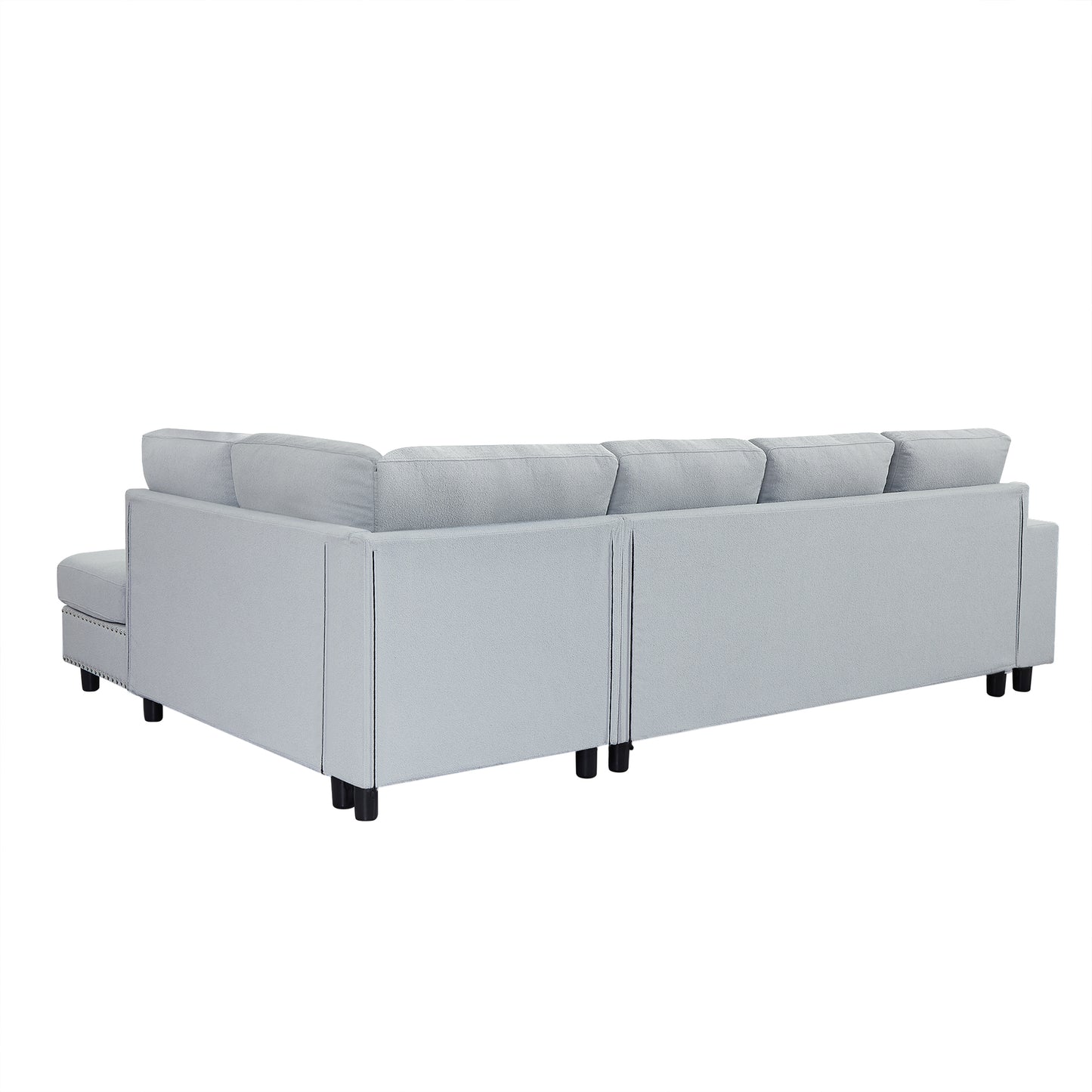 109.2''L-shaped Modular Sectional Sofa with Removable  Back Cushions and 2 Pillows, Suitable for Living rooms, Offices, and Apartments