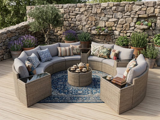Outdoor Patio Seating Set with Cushions for Patio, Garden and Outdoor Lounge Areas