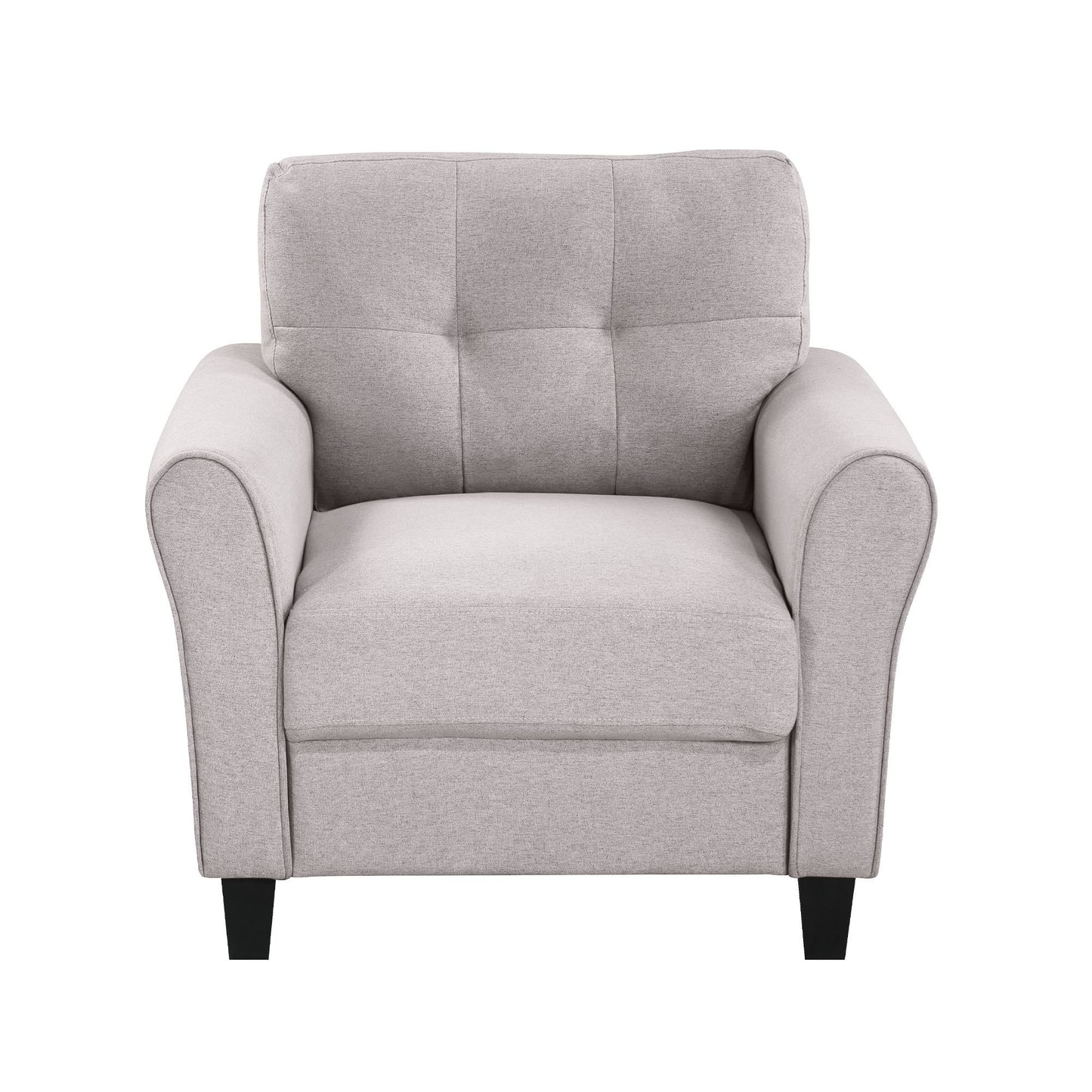 35" Modern Living Room Armchair Linen Upholstered Couch Furniture for Home or Office ,Light Grey, 1-Seat