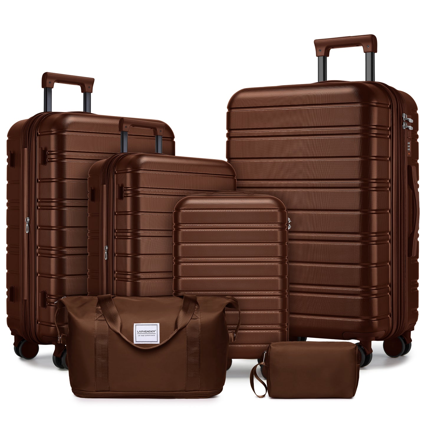 Luggage Sets 6 Piece with Duffel Bags, Hardside Expandable Suitcases with Spinner Wheels,