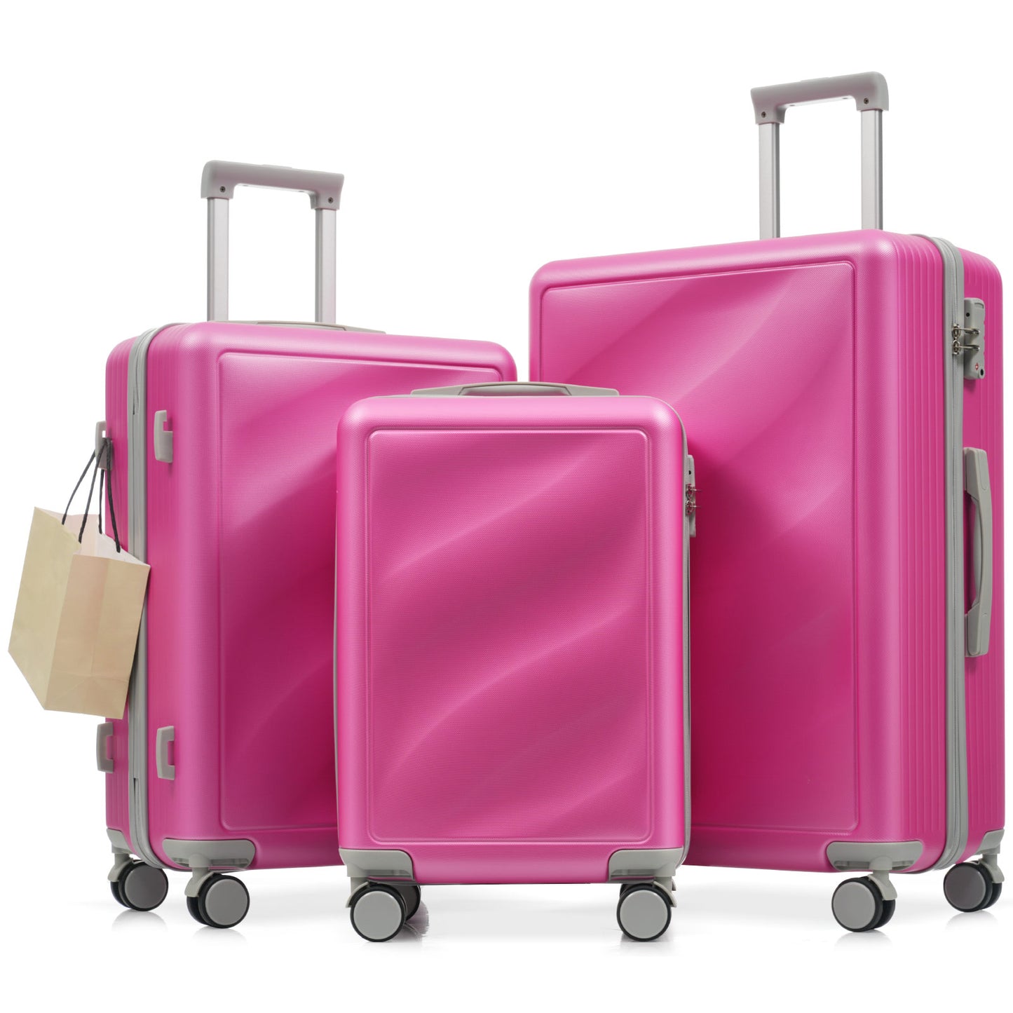 Luggage Set 3 Piece, Lightweight Durable ABS Suitcases with Spinner Wheels and TSA Lock,