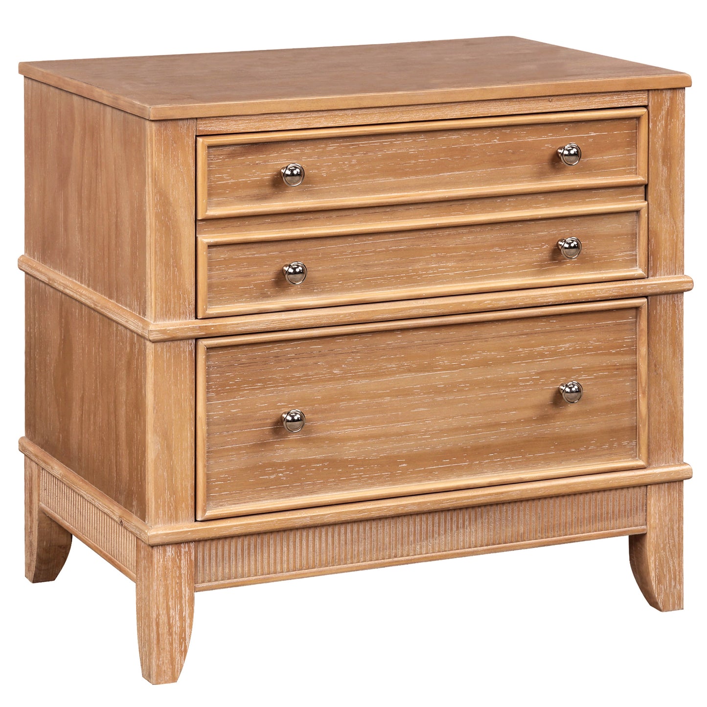 Hazel 3-Drawer Side Table for Living Room, Hallway, Entryway, Solid Wood